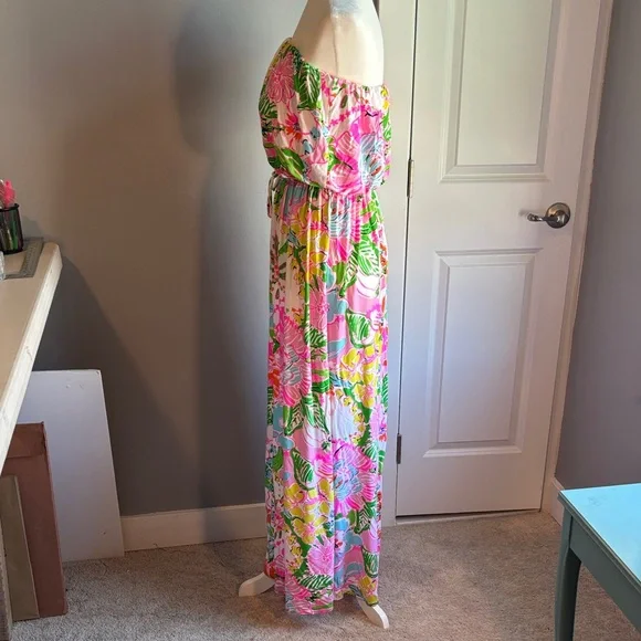 Lilly Pulitzer for Target Floral Maxi Dress - Pink, Green, Blue - Picture 4 of 9